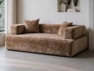 Modern design sofa upholstered in velvet - ALAIN