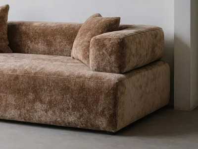 Modern design sofa upholstered in velvet - ALAIN
