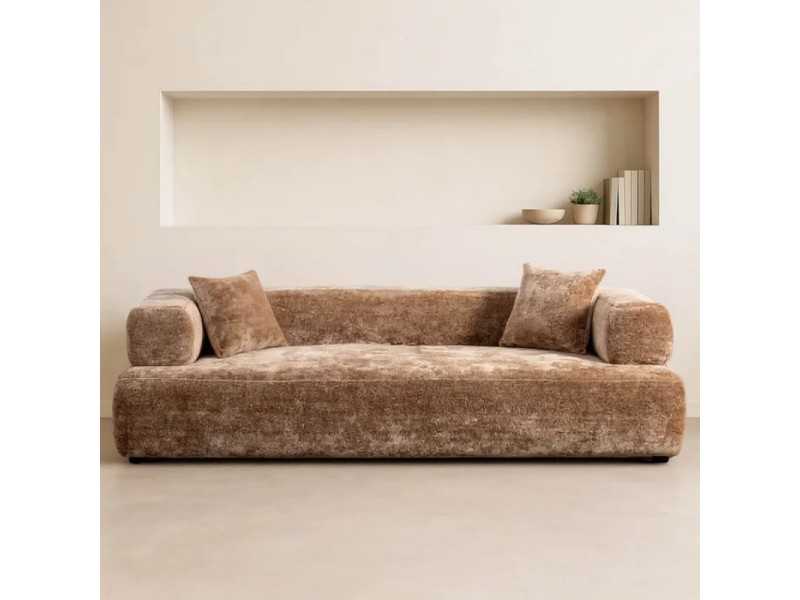 Modern design sofa upholstered in velvet - ALAIN