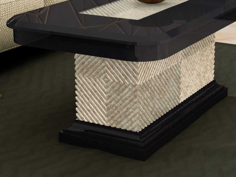 Designer and lacquered coffee table - AUBRY