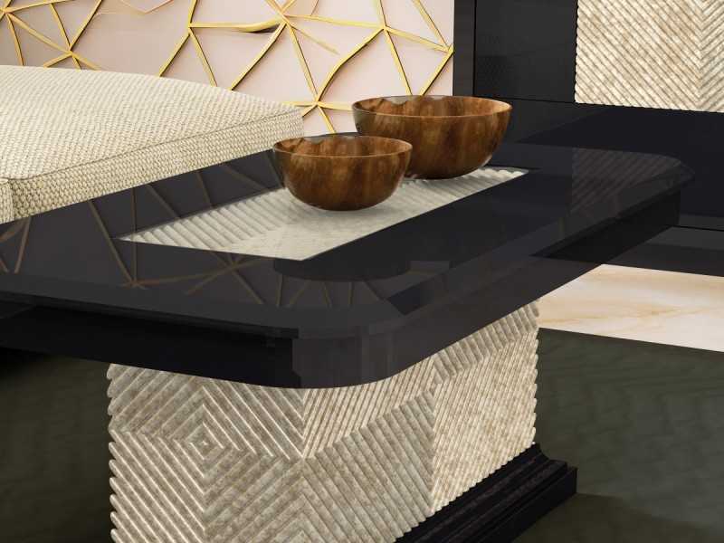 Designer and lacquered coffee table - AUBRY