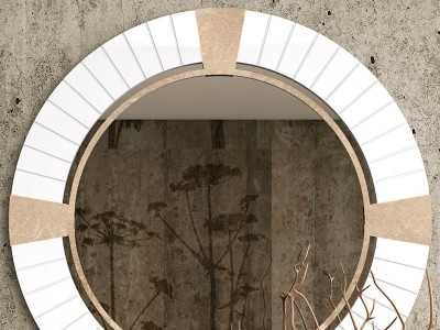 Designer round mirror - BIBI