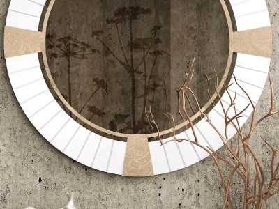 Designer round mirror - BIBI