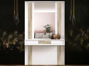 Console and mirror set with LED light - ABIGAËL