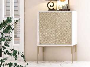 Designer bar cabinet with LED lighting - AUBRY