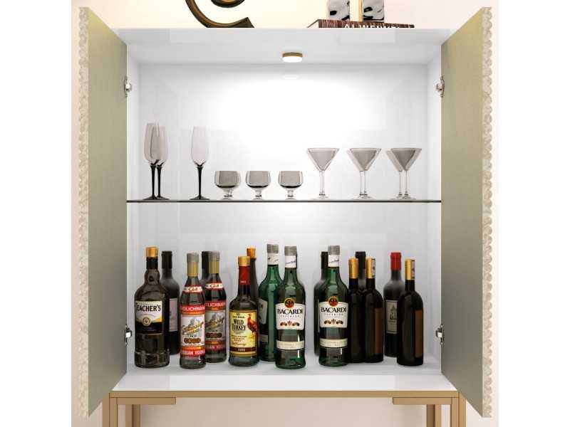 Mueble bar de diseño con luz led - AUBRY