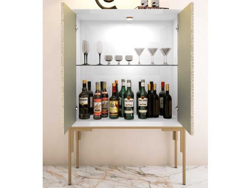 Meuble bar design avec éclairage LED - AUBRY