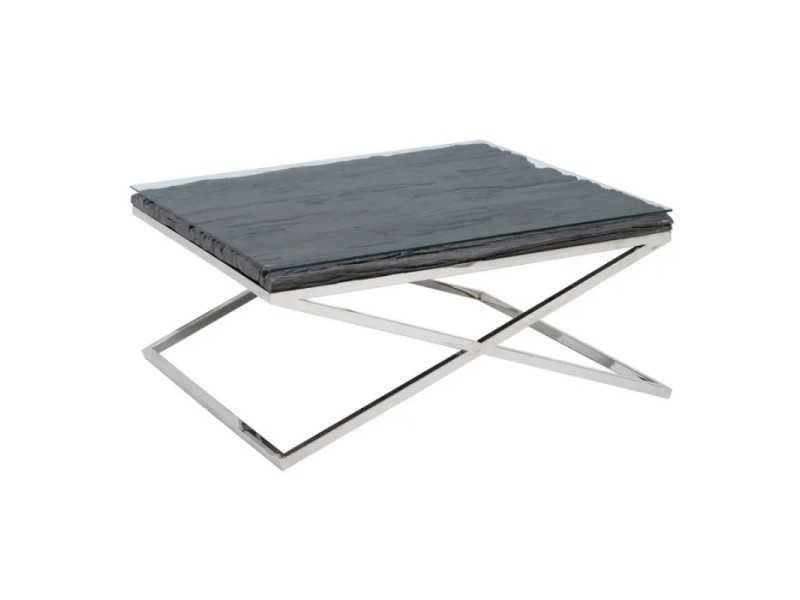 Mesa de centro cuadrada de diseño moderno - ALDONZA