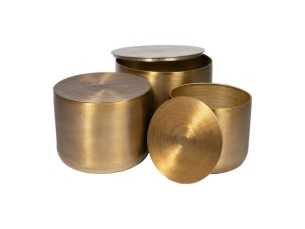 Conjunto de 3 mesas de centro de aluminio - VOLARE 2