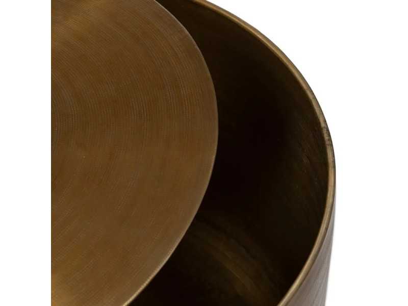 Set of 3 aluminum coffee tables - VOLARE