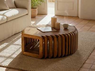 Mesa de centro de madera maciza - ABABOL