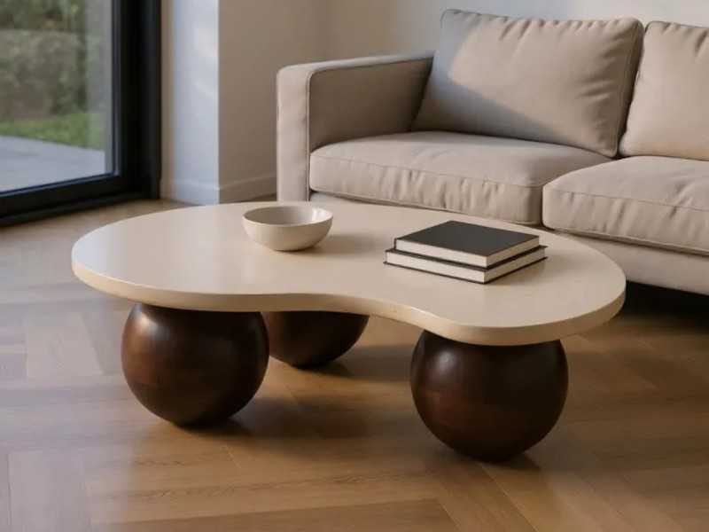 Mesa de centro con tapa de mármol - DIAGONAL