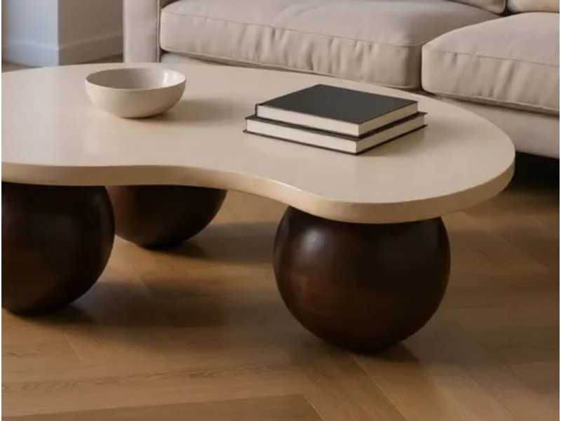 Mesa de centro con tapa de mármol - DIAGONAL