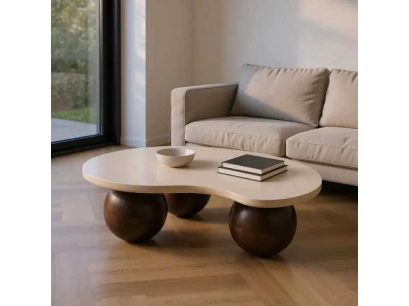 Coffee table with marble top - DIAGONAL