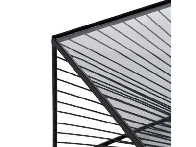 Mesa de centro cuadrada de acero negro epoxi - TRIP