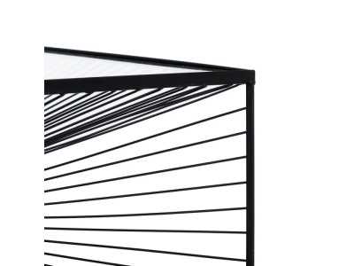 Table basse carrée en acier époxy noir - TRIP