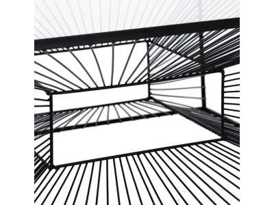 Square coffee table in black epoxy steel - TRIP