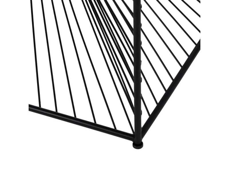 Square coffee table in black epoxy steel - TRIP