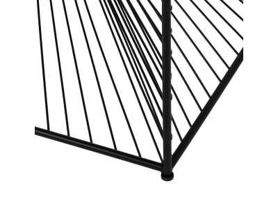 Square coffee table in black epoxy steel - TRIP