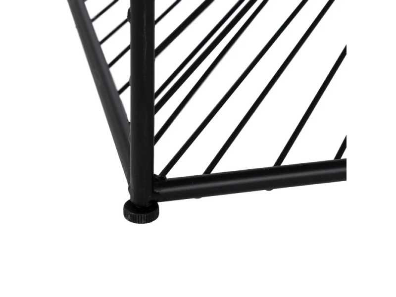 Square coffee table in black epoxy steel - TRIP