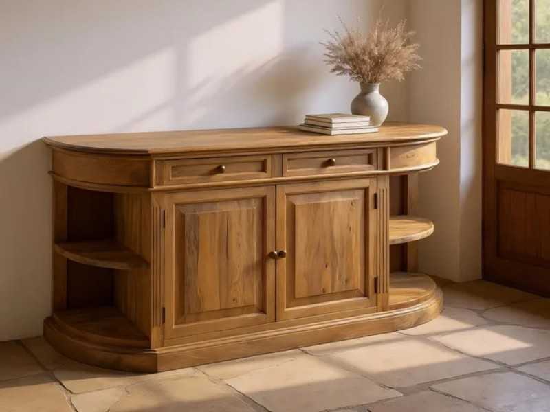 Buffet en bois avec 2 portes et 2 tiroirs - TURQUIE