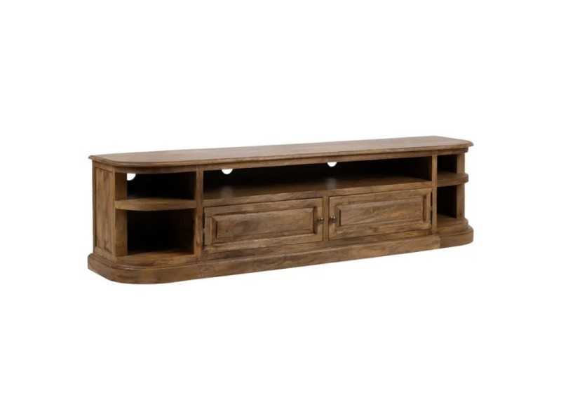 Wooden TV stand with 8 compartments and two doors - TURQUIE