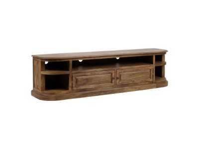 Wooden TV stand with 8 compartments and two doors - TURQUIE
