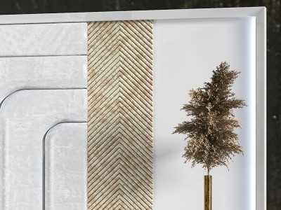 Tête de lit XXL tapissé et laquée au design moderne - ANIK