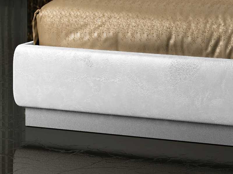 Complete bed with XXL upholstered and lacquered headboard in a modern design - ANIK