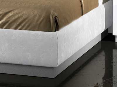 Complete bed with XXL upholstered and lacquered headboard in a modern design - ANIK