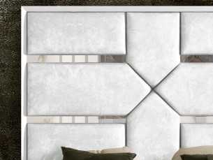 Upholstered and lacquered headboard with a modern design - ALIX 2
