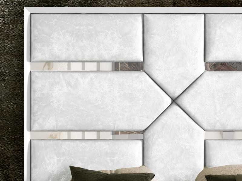 Upholstered and lacquered headboard with a modern design - ALIX