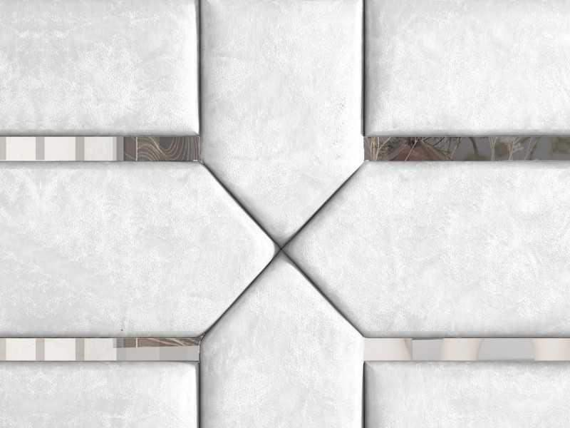 Upholstered and lacquered headboard with a modern design - ALIX