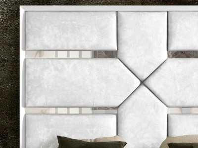 Cama completa de diseño moderno lacada y tapizada - ALIX