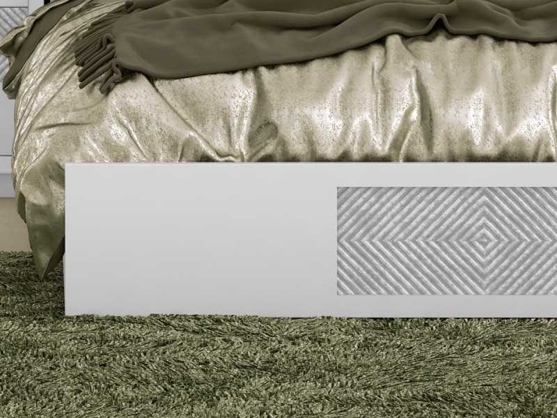 Cama completa de diseño moderno lacada y tapizada - ALIX