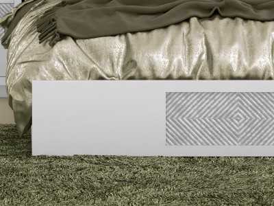 Complete upholstered and lacquered bed with a modern design - ALIX