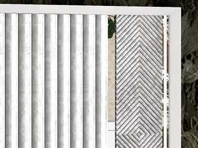 Upholstered and lacquered headboard with a modern design - AIMÉE