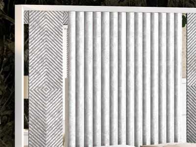 Lit complet au design moderne, laqué et rembourré - AIMÉE