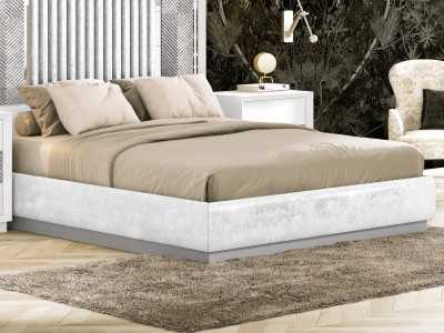 Complete upholstered and lacquered bed with a modern design - AIMÉE