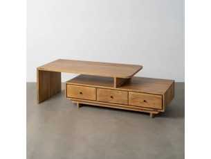 Mesa de centro de madera con cajones - BRIDGE 2