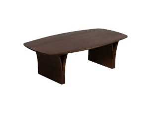 Mesa de centro de madera con tapa ovalada barril - NOWWEN 2