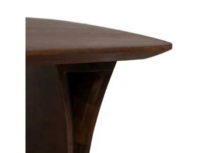 Table basse en bois avec plateau ovale en forme de tonneau - NOWWEN