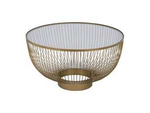 Round coffee table made of steel and glass - KELLNERIN 2