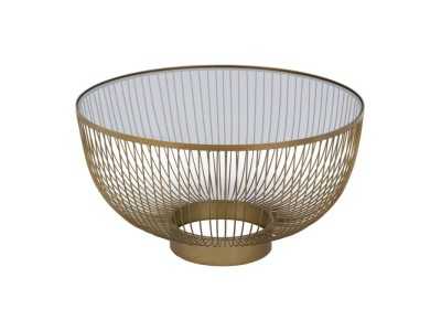 Round coffee table made of steel and glass - KELLNERIN