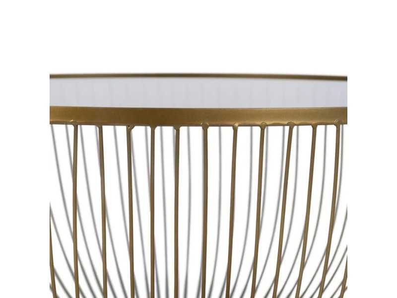 Round coffee table made of steel and glass - KELLNERIN