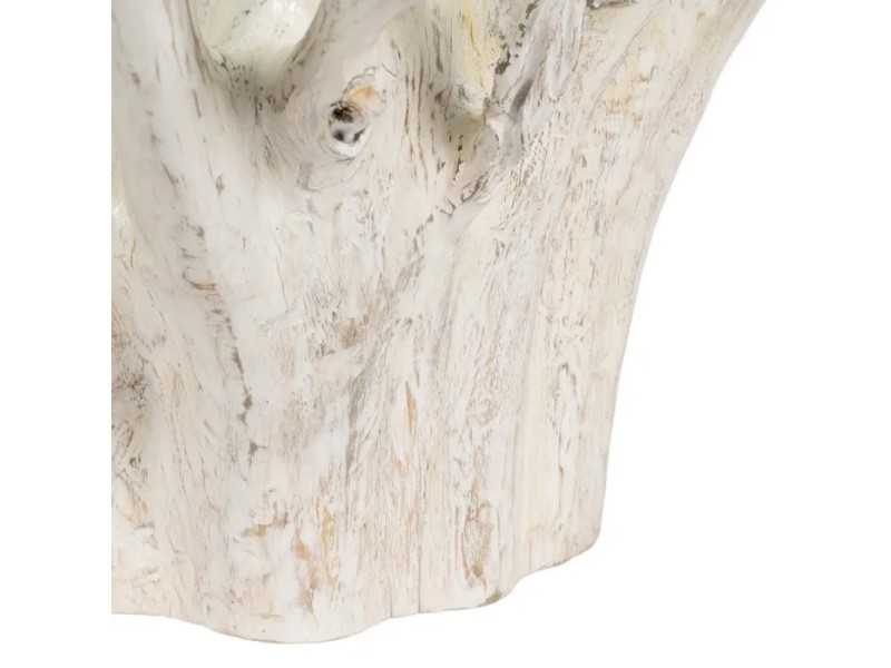 Round coffee table in wood and glass - TROPEA BLANCO