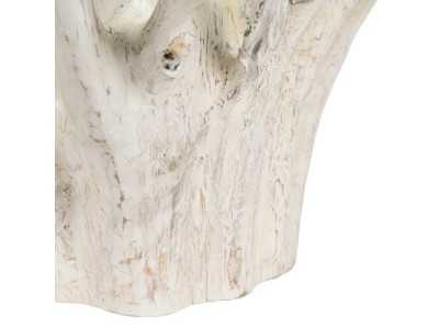 Table basse ronde en bois et verre - TROPEA BLANCO