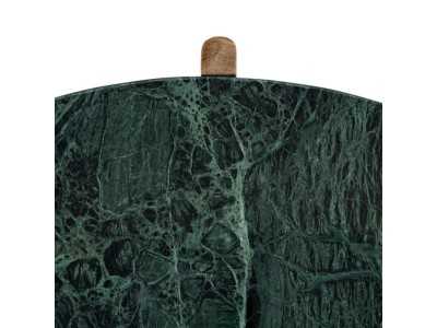 Round wooden coffee table with marble top - TERTE