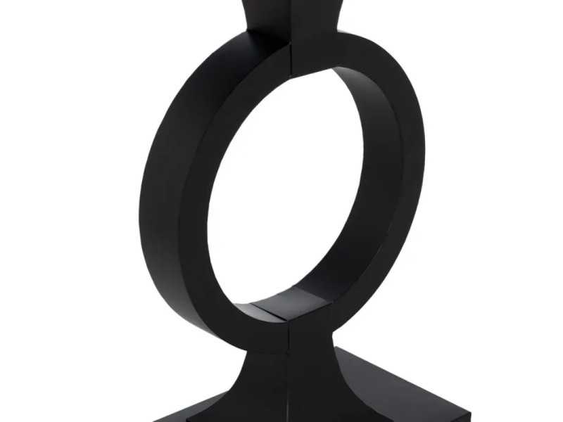 Consola de diseño moderno de acero y cristal - CHARLOTTE