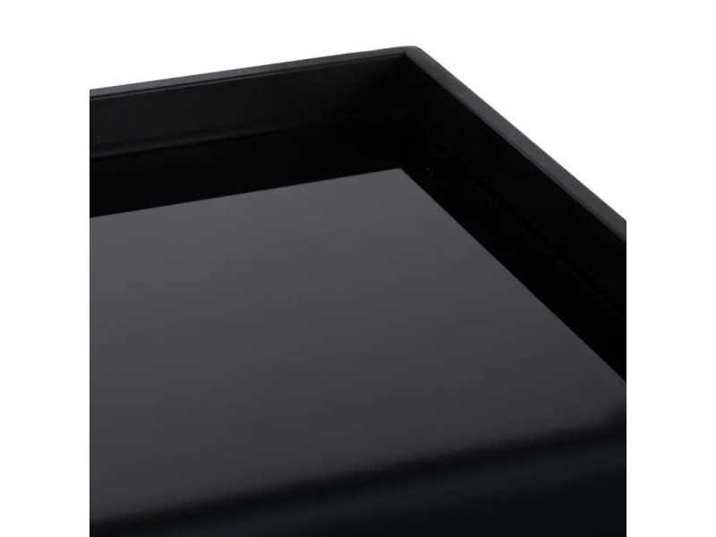 Modern design console table in steel and glass - CHARLOTTE